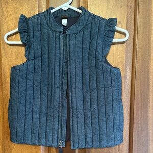 Tea Collection Gray Quilted Vest for Kids
